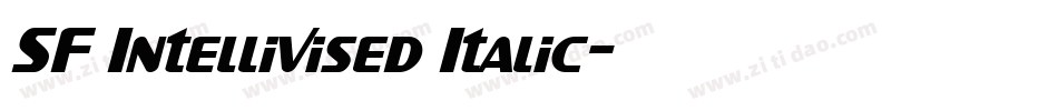 SF Intellivised Italic字体转换